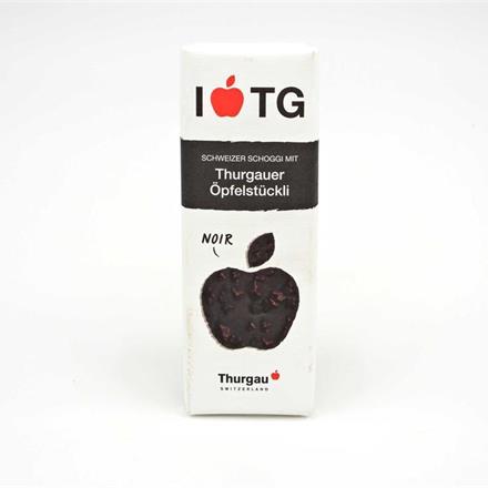 Schoggi mit Thurgauer Öpfelstückli Noir