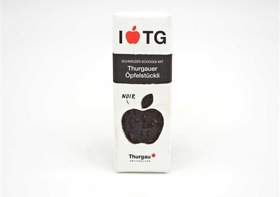 Schoggi mit Thurgauer Öpfelstückli Noir